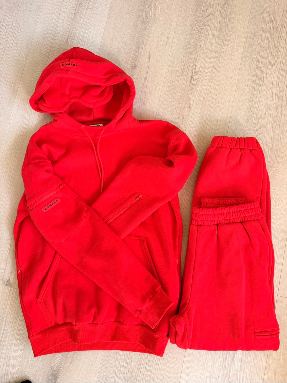 NEW SET ✨ Comfrt Airplane Mode Red Hoodie and Jogger Sweatpants